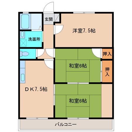 サンリッチ日高の物件間取画像